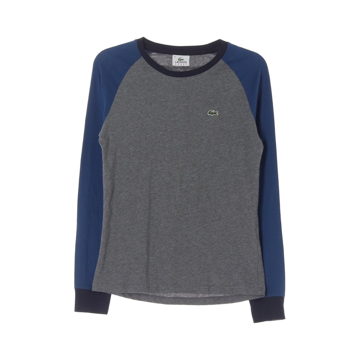 라코스테 스포츠 그레이 블루 나그랑 긴팔 티셔츠 이미지 1