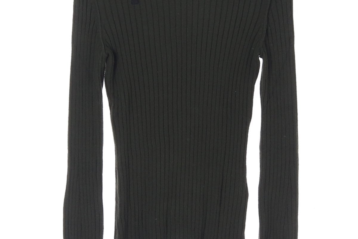 파리게이츠 카키 골지 롱 슬리브 긴팔 니트 스웨터 상세 이미지 3