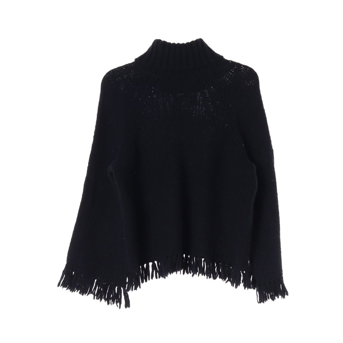 토리버치 블랙 터틀넥 태슬 오버핏 니트 스웨터 이미지 4