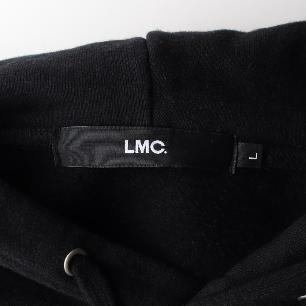 LMC엘엠씨 블랙 백로고 기모 후드 티셔츠 오버핏 상세 이미지 5