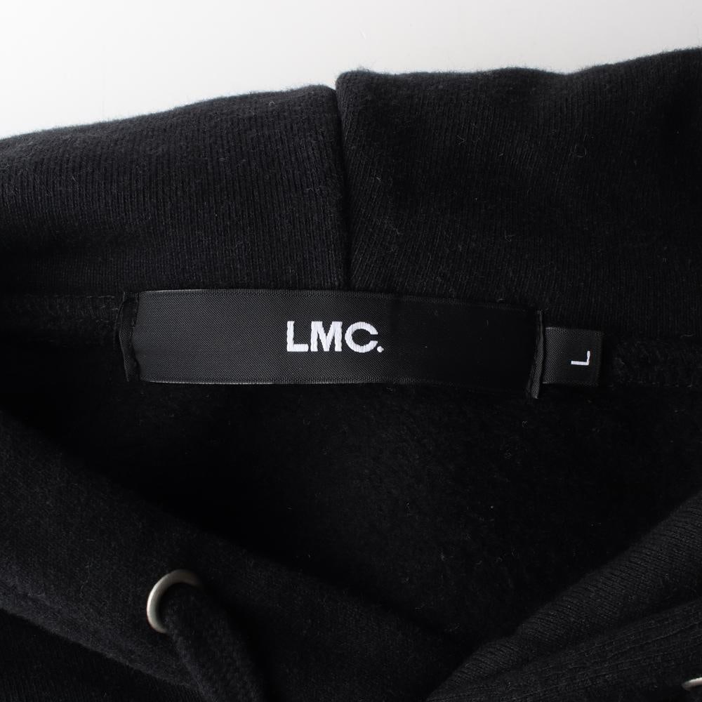 LMC엘엠씨 블랙 백로고 기모 후드 티셔츠 오버핏 이미지 5
