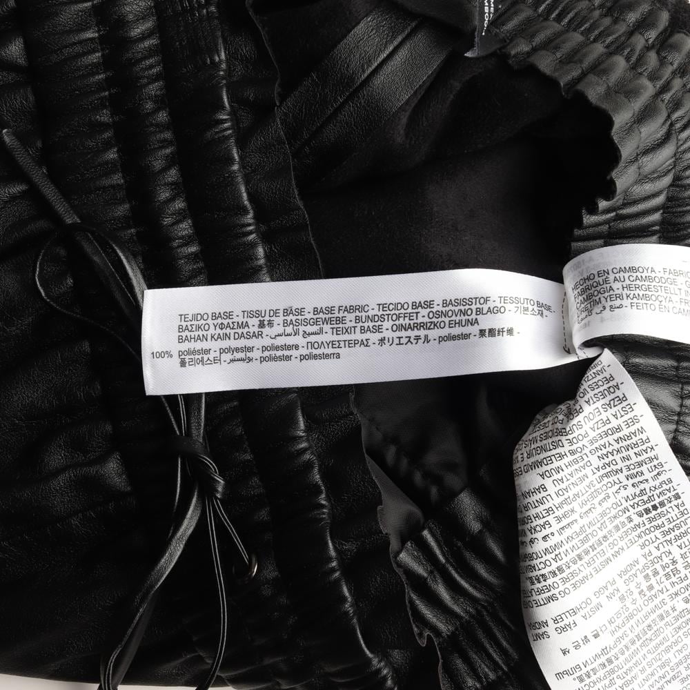 자라 에코레더 밴딩 쇼츠 블랙 가죽 반바지 팬츠 상세 이미지 6