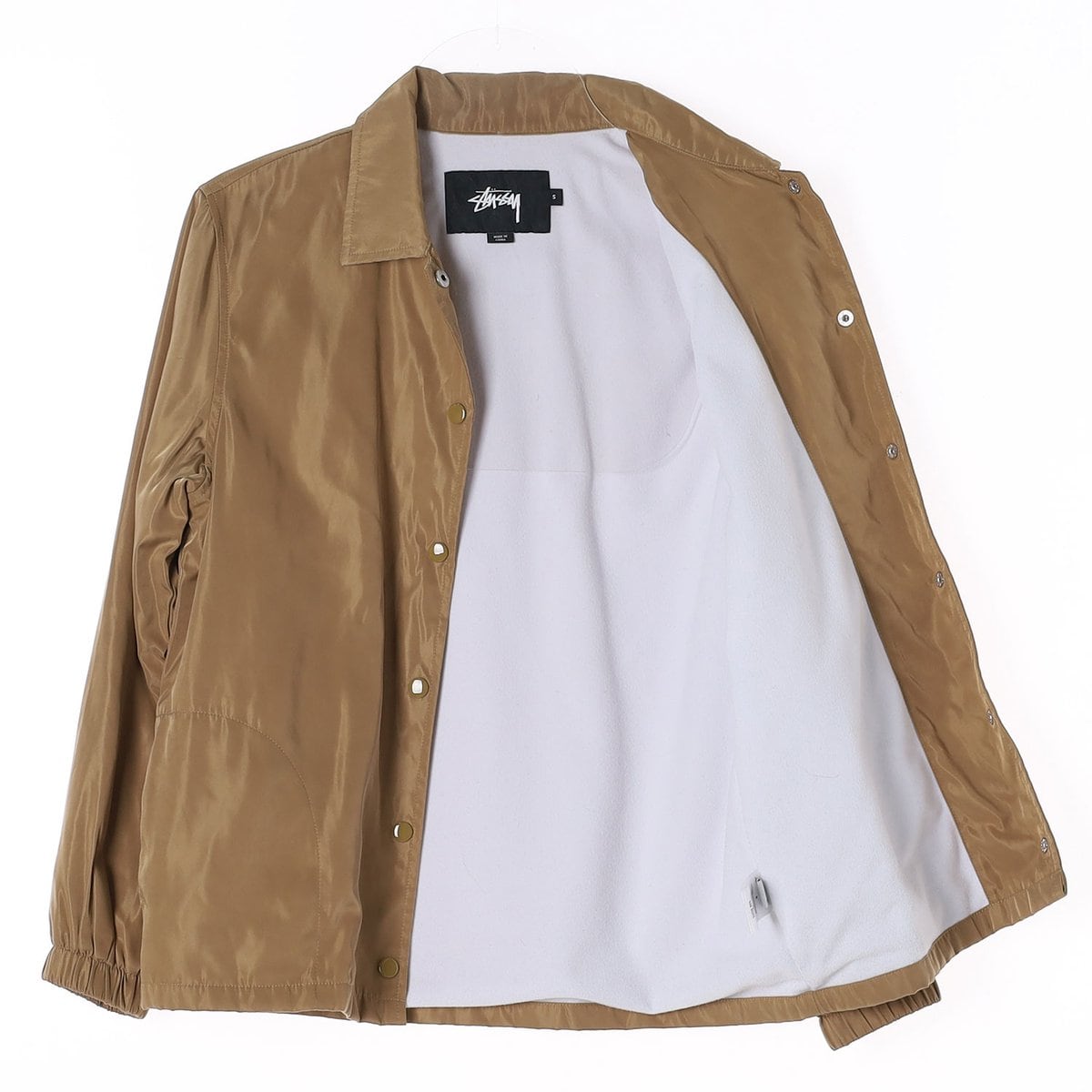 스투시 베이지 로고 바람막이 코치 재킷 상세 이미지 4