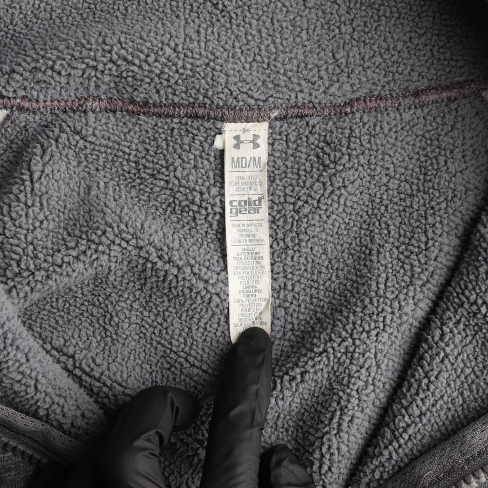 언더 아머 멜란지 그레이 플리스 하이넥 집업재킷 상세 이미지 6