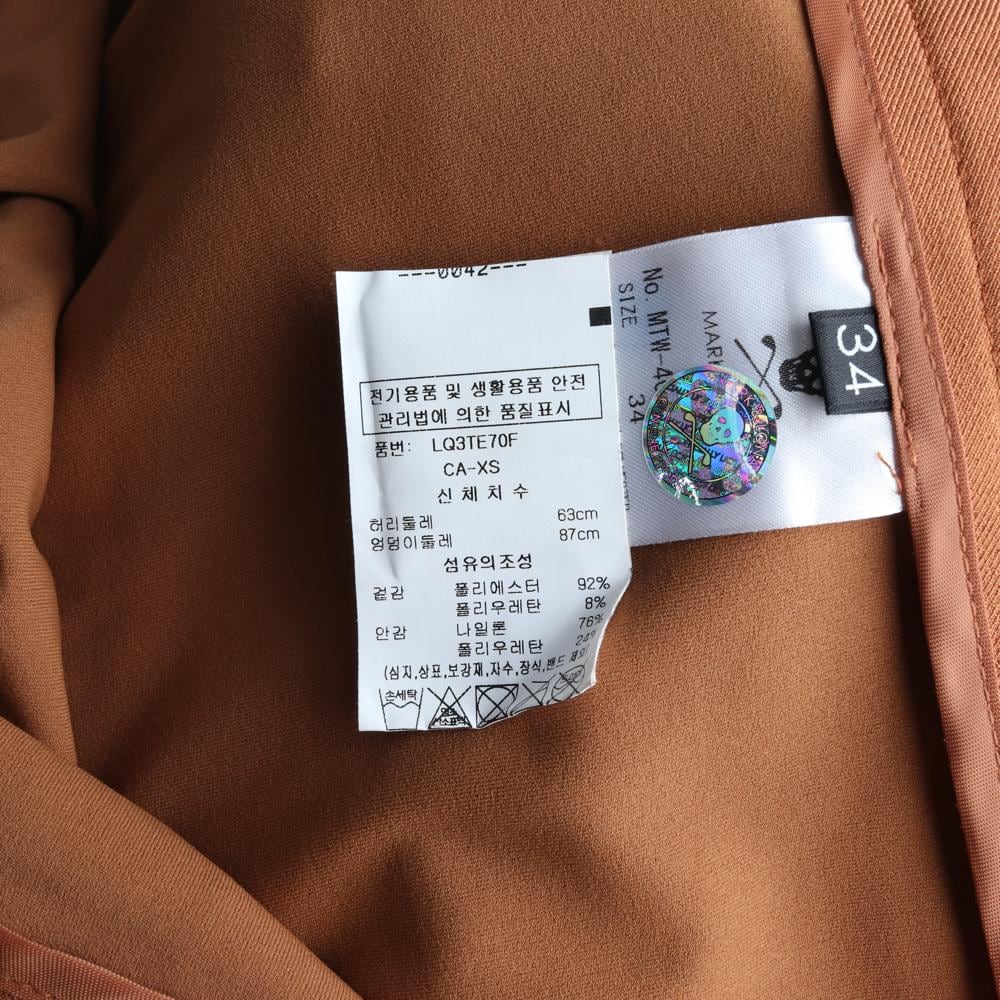 마크앤로나 카멜 플리츠 미니 스커트 골프 치마 상세 이미지 6