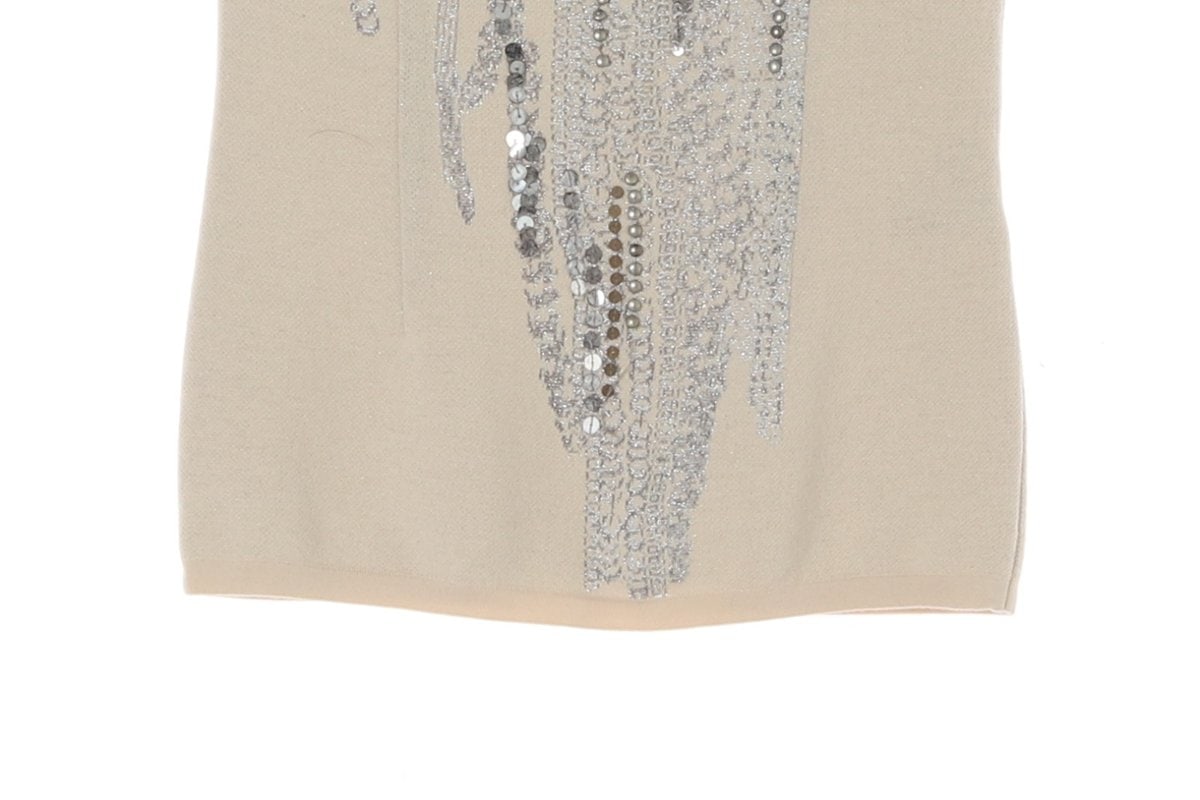 시스템 스팽글 펄 민소매 울82% 니트 탑 이미지 4