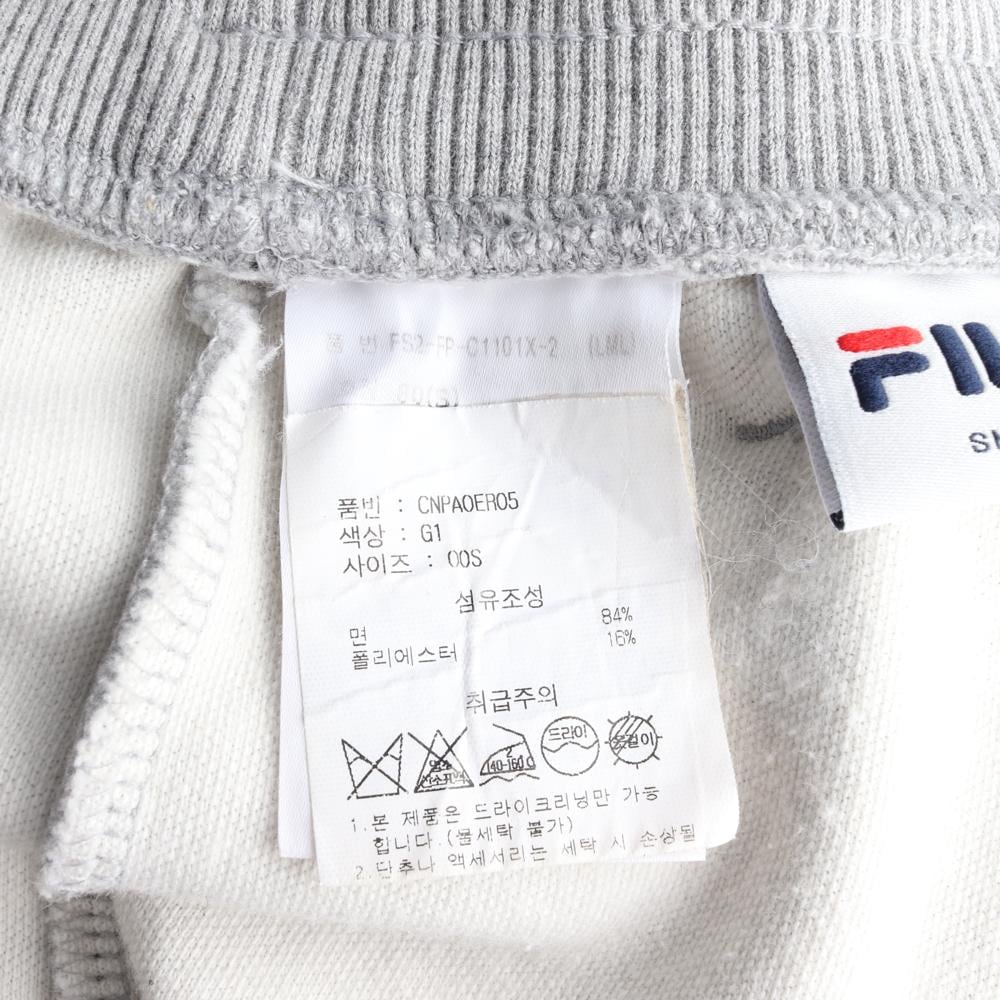 FILA휠라 그레이 스트레이트 스웨트팬츠 밴딩 바지 상세 이미지 7