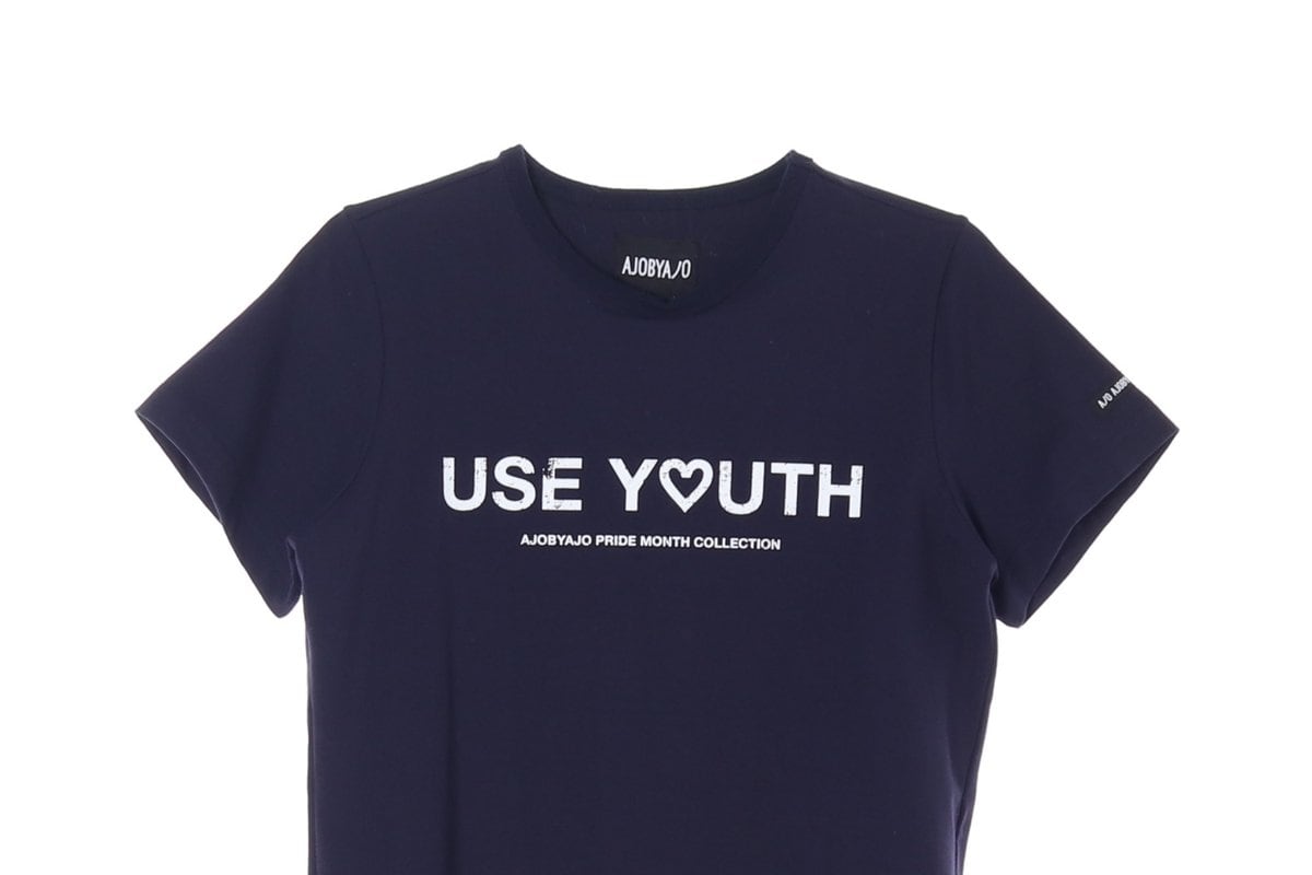 아조바이아조 네이비 USE YOUTH 반팔 티셔츠 상세 이미지 2