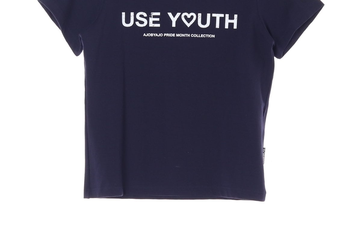 아조바이아조 네이비 USE YOUTH 반팔 티셔츠 상세 이미지 3