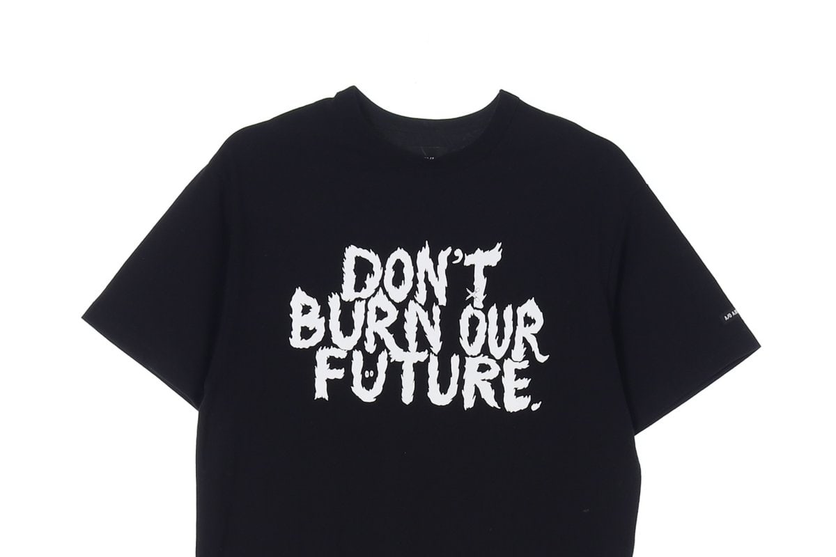 아조바이아조 블랙 DON'T BURN 반팔 티셔츠 이미지 2