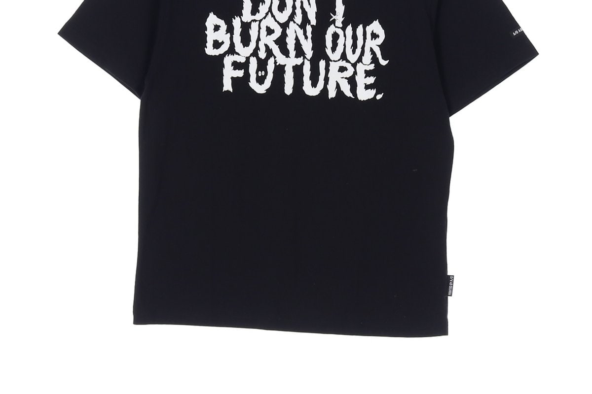 아조바이아조 블랙 DON'T BURN 반팔 티셔츠 이미지 3