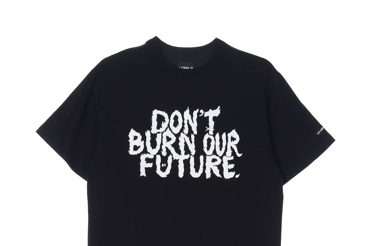 아조바이아조 DON'T BURN 블랙 반팔 티셔츠 이미지 2