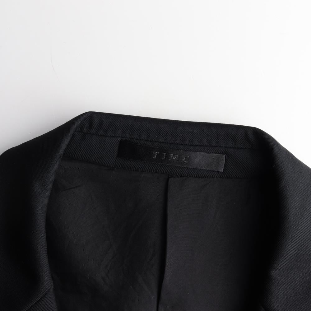 타임 울100% 블랙 블레이저 정장 자켓 테일러드재킷 상세 이미지 6