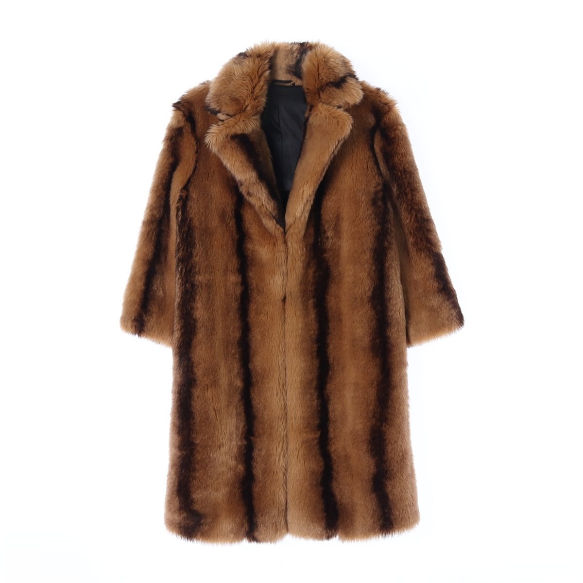 앤아더스토리즈 브라운 faux fur 롱 인조모피코트 상세 이미지 1