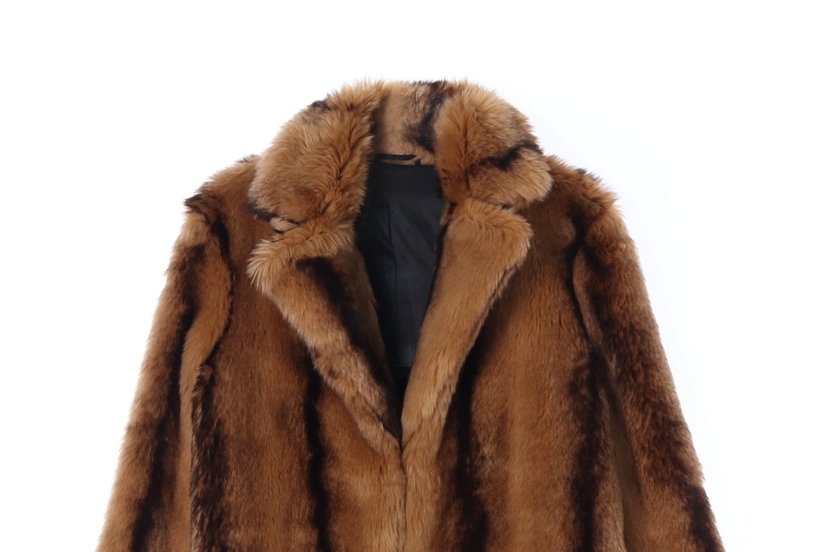 앤아더스토리즈 브라운 faux fur 롱 인조모피코트 상세 이미지 2