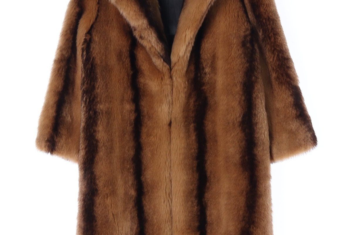 앤아더스토리즈 브라운 faux fur 롱 인조모피코트 상세 이미지 3