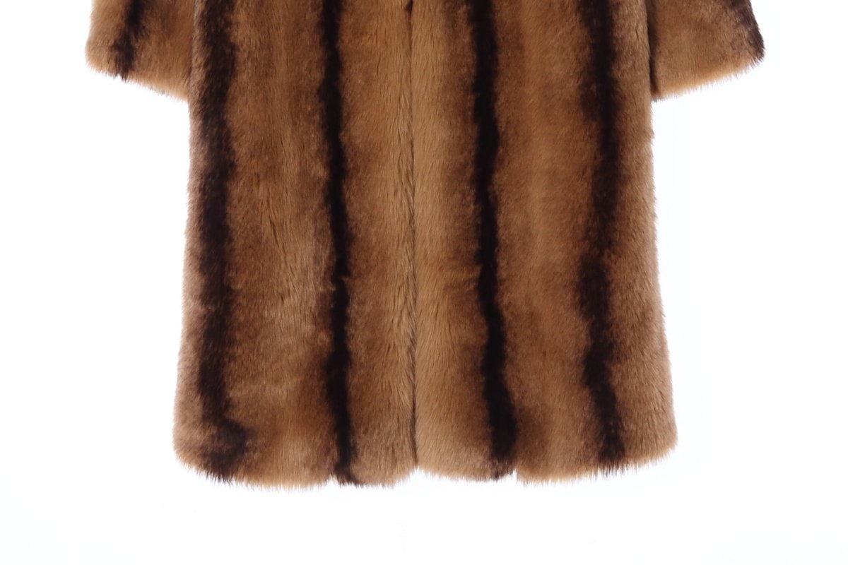 앤아더스토리즈 브라운 faux fur 롱 인조모피코트 이미지 4