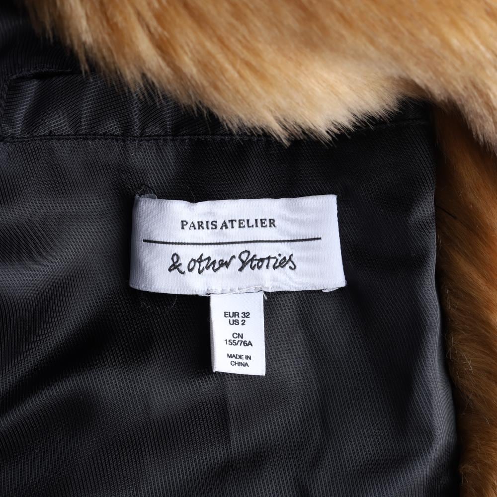 앤아더스토리즈 브라운 faux fur 롱 인조모피코트 상세 이미지 7