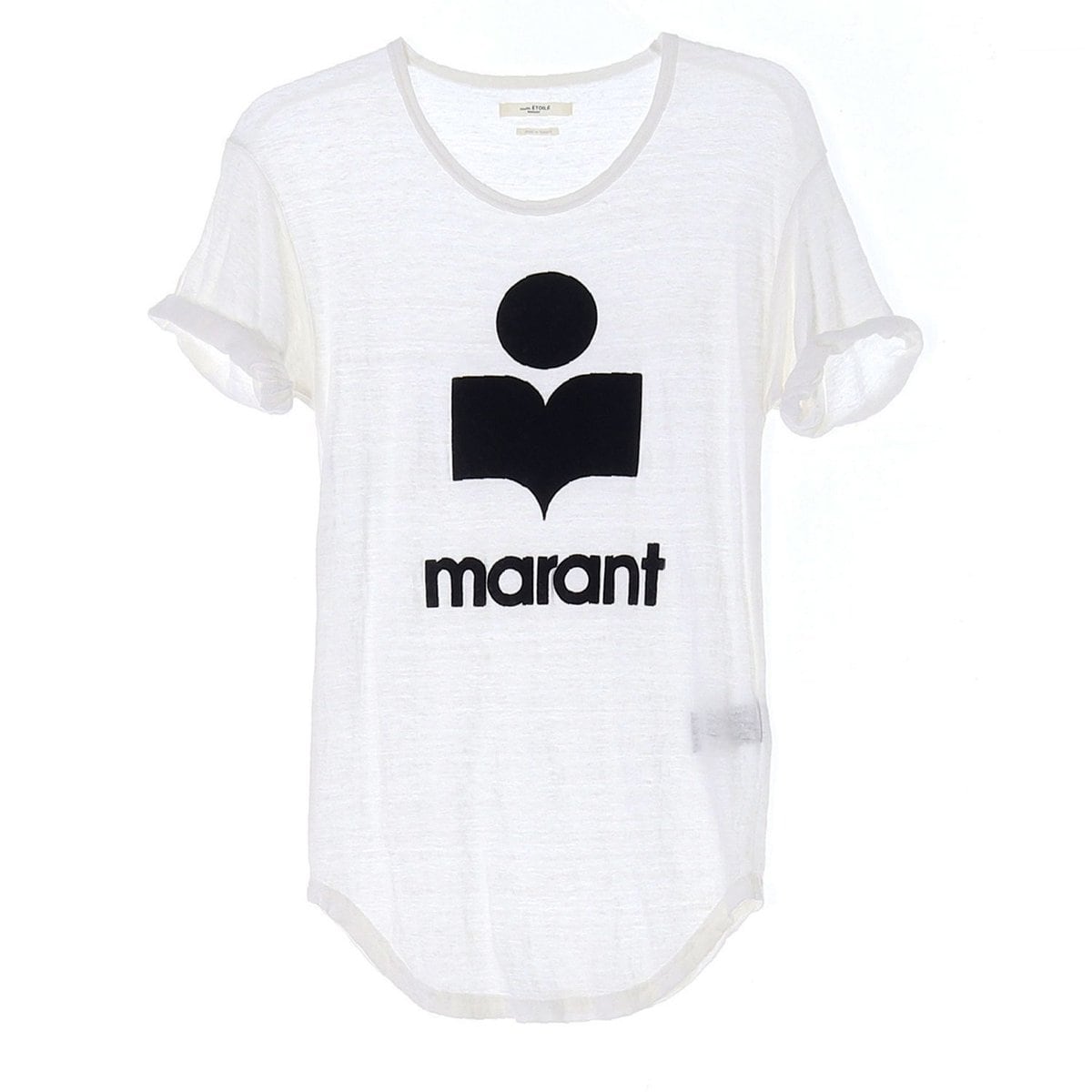 이자벨마랑 린넨100% 로고 프린팅 반팔 원피스 롱티셔츠 상세 이미지 1