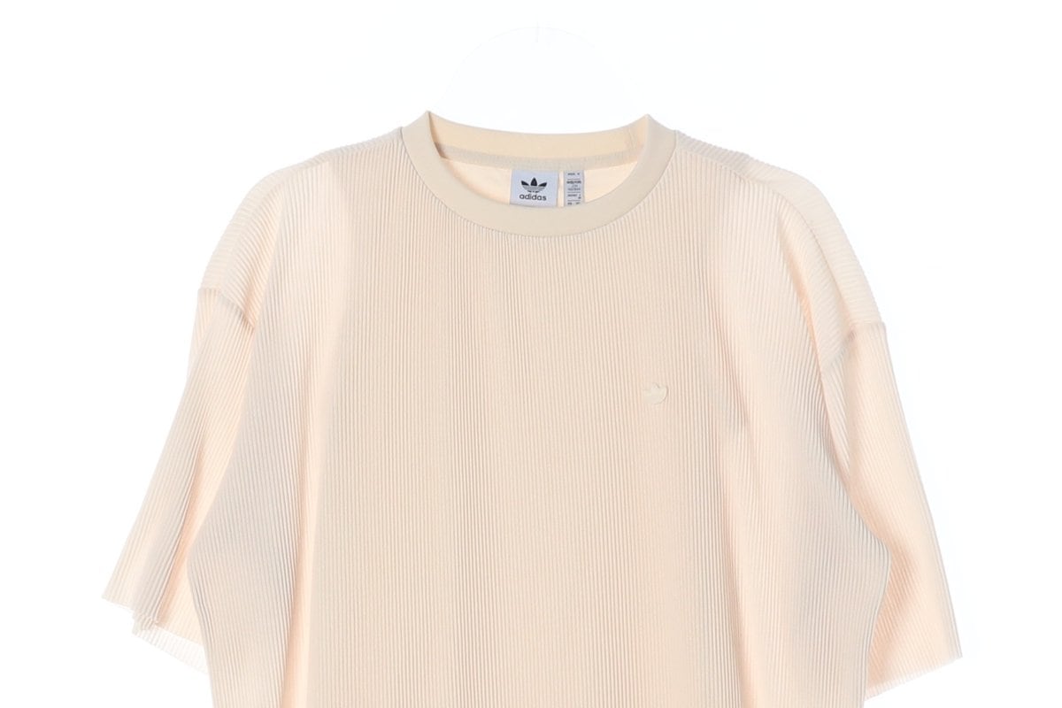 아디다스 슈퍼스타 베이지 플리츠 레이어트 반팔 원피스 상세 이미지 2