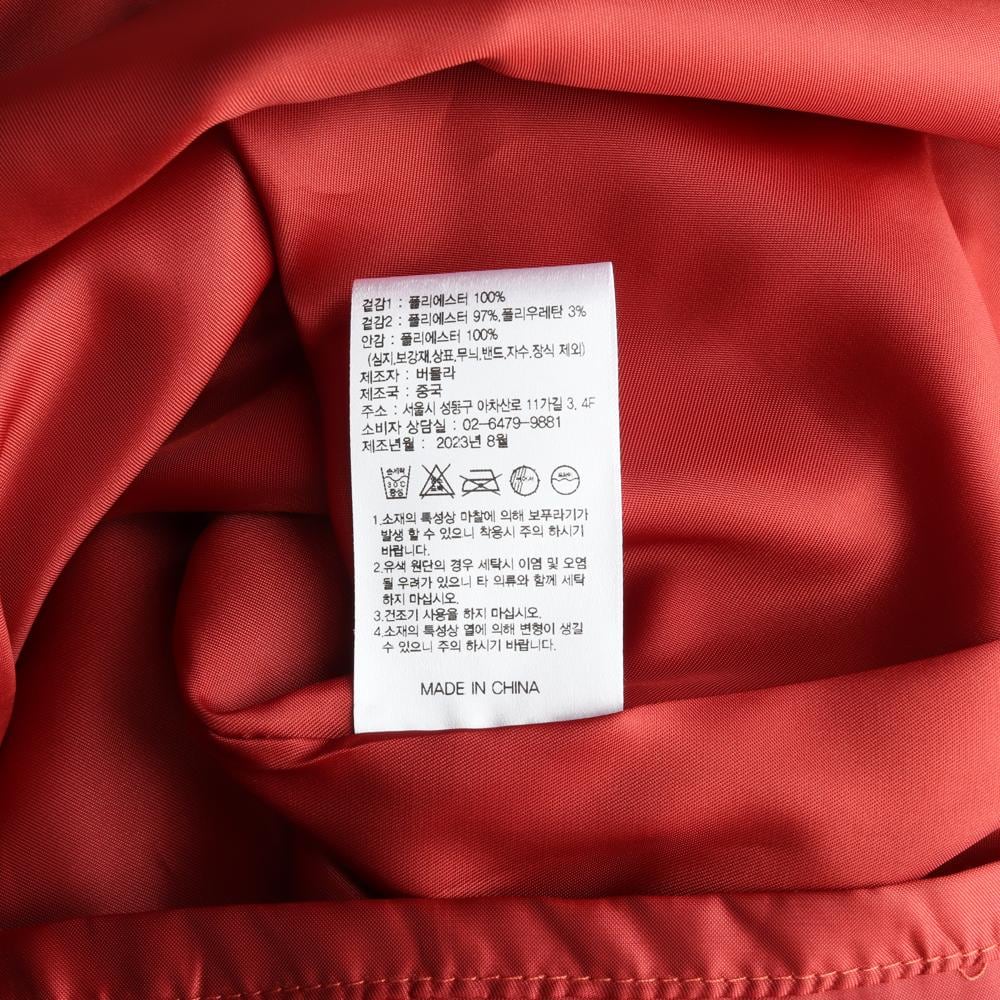버뮬라 레드 벨벳 A라인 퍼프 반팔 원피스 드레스 상세 이미지 7