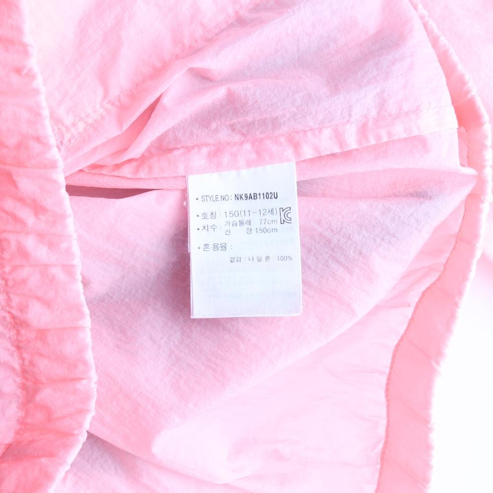 뉴발란스 키즈 핑크 아웃포켓 나일론 바람막이 후드 집업점퍼 상세 이미지 6