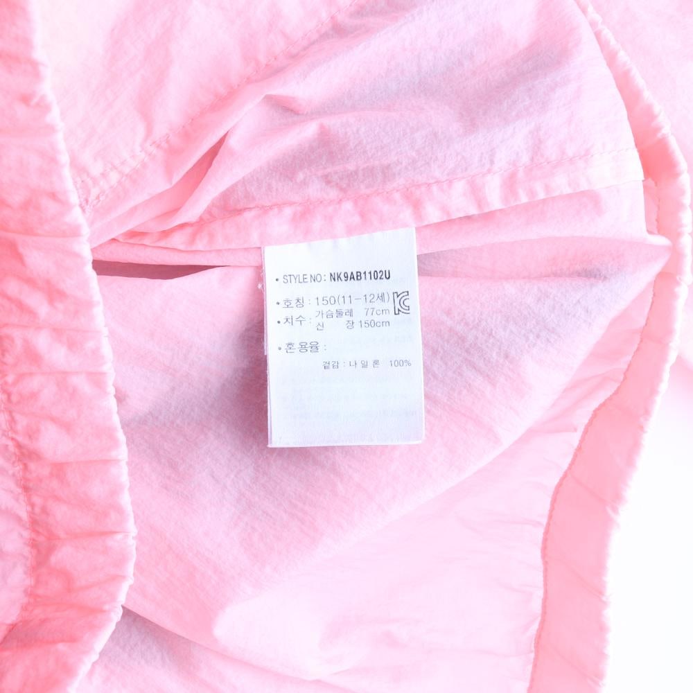 뉴발란스 키즈 핑크 아웃포켓 나일론 바람막이 후드 집업점퍼 이미지 6