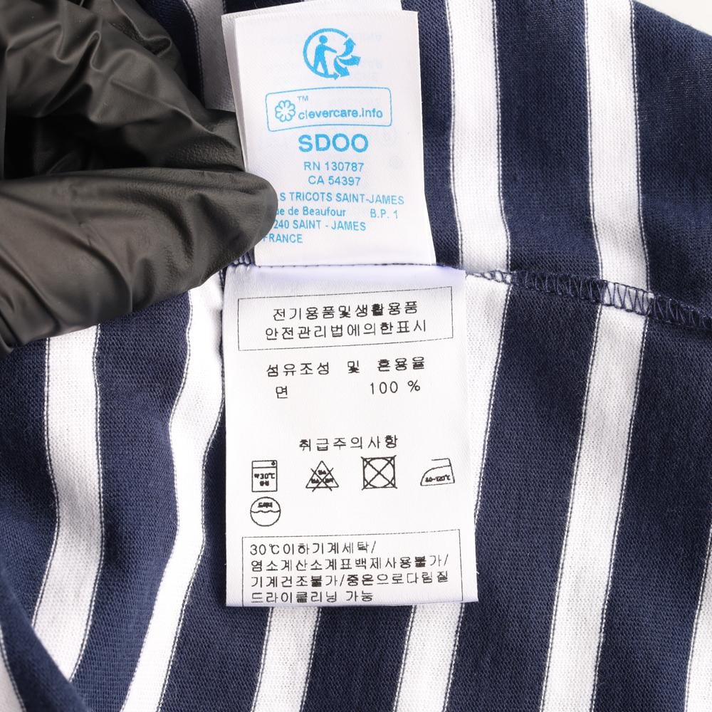 세인트 제임스 네이비 스트라이프 보트넥 긴팔 티셔츠 상세 이미지 6