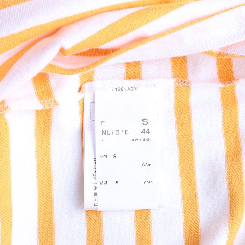 세인트 제임스 오렌지 스트라이프 보트넥 긴팔 티셔츠 상세 이미지 6