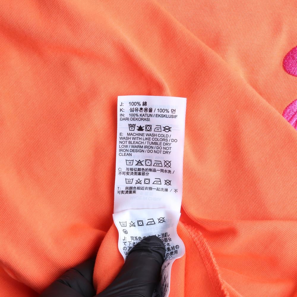 나이키 핑크 월드투어 로고 프린팅 오렌지 반팔 티셔츠 상세 이미지 6