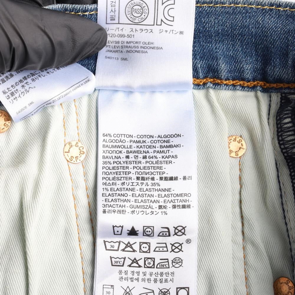 리바이스502 W30 워싱 데님 쇼츠 청반바지 이미지 6