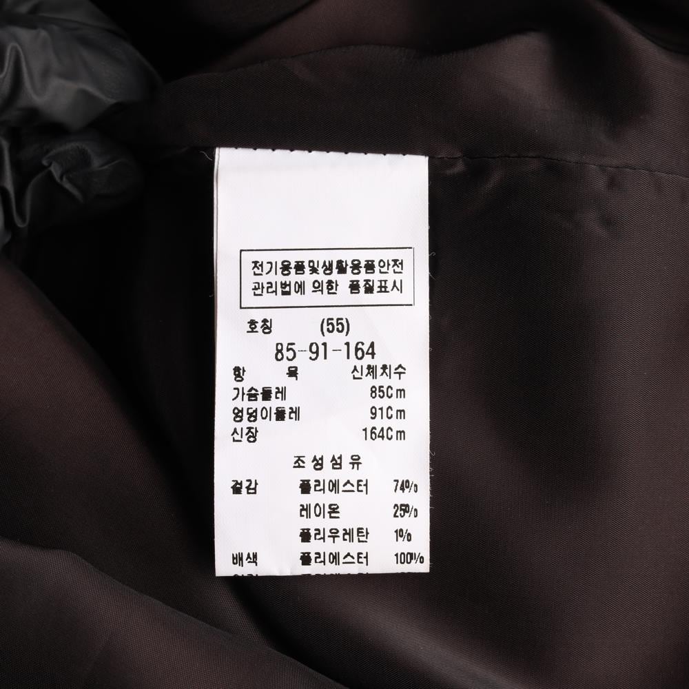 모조에스핀 블랙 은사 큐빅 버튼 리본 브로치 트위드 원피스 상세 이미지 7