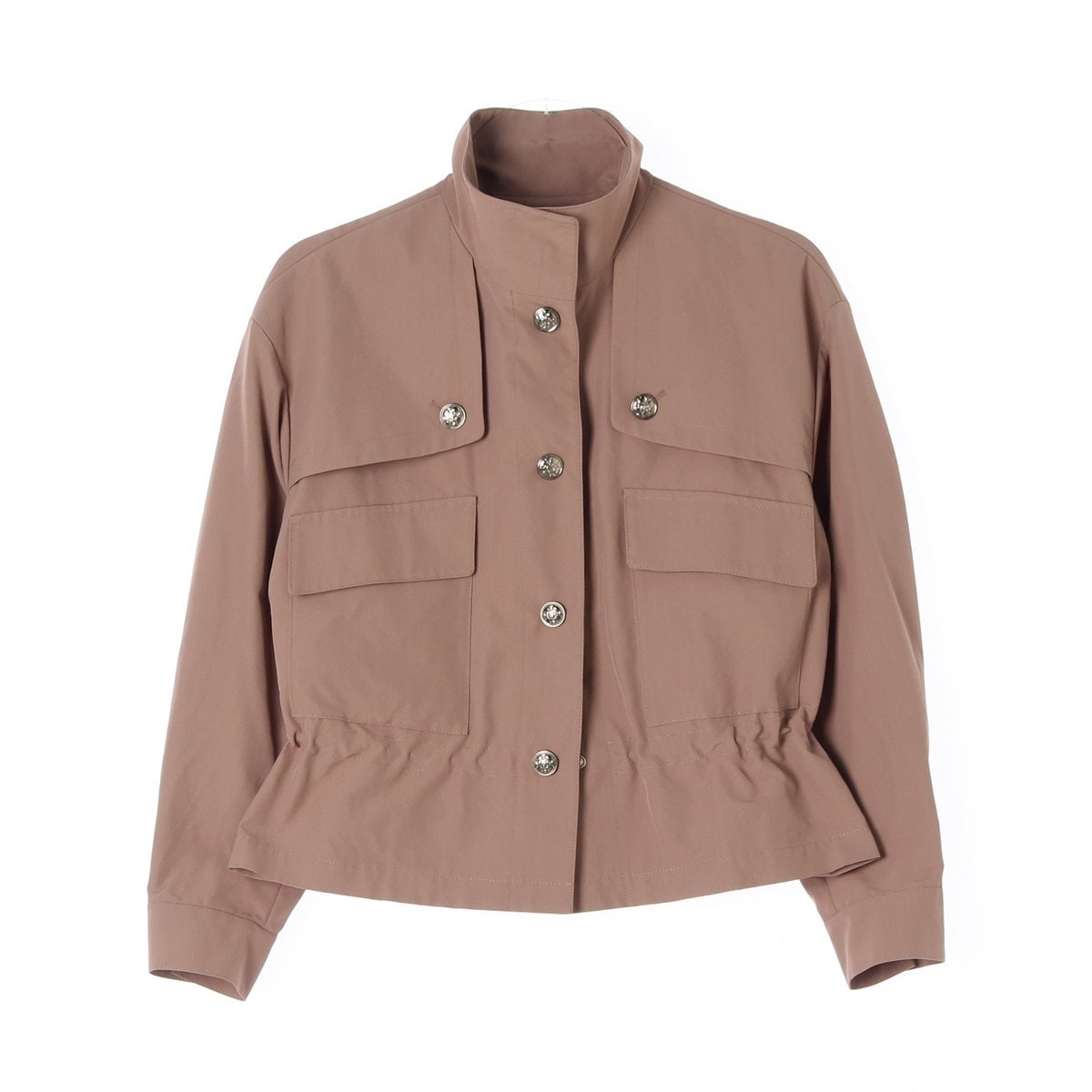 오브제 23FW 카멜 브라운 스트링 하이넥 숏 재킷 점퍼 이미지 1