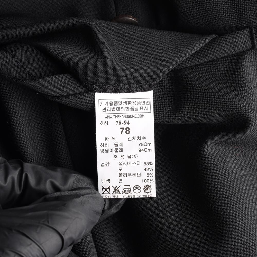 타임 블랙 스트레이트핏 사이드밴딩 슬랙스 팬츠 바지 이미지 7