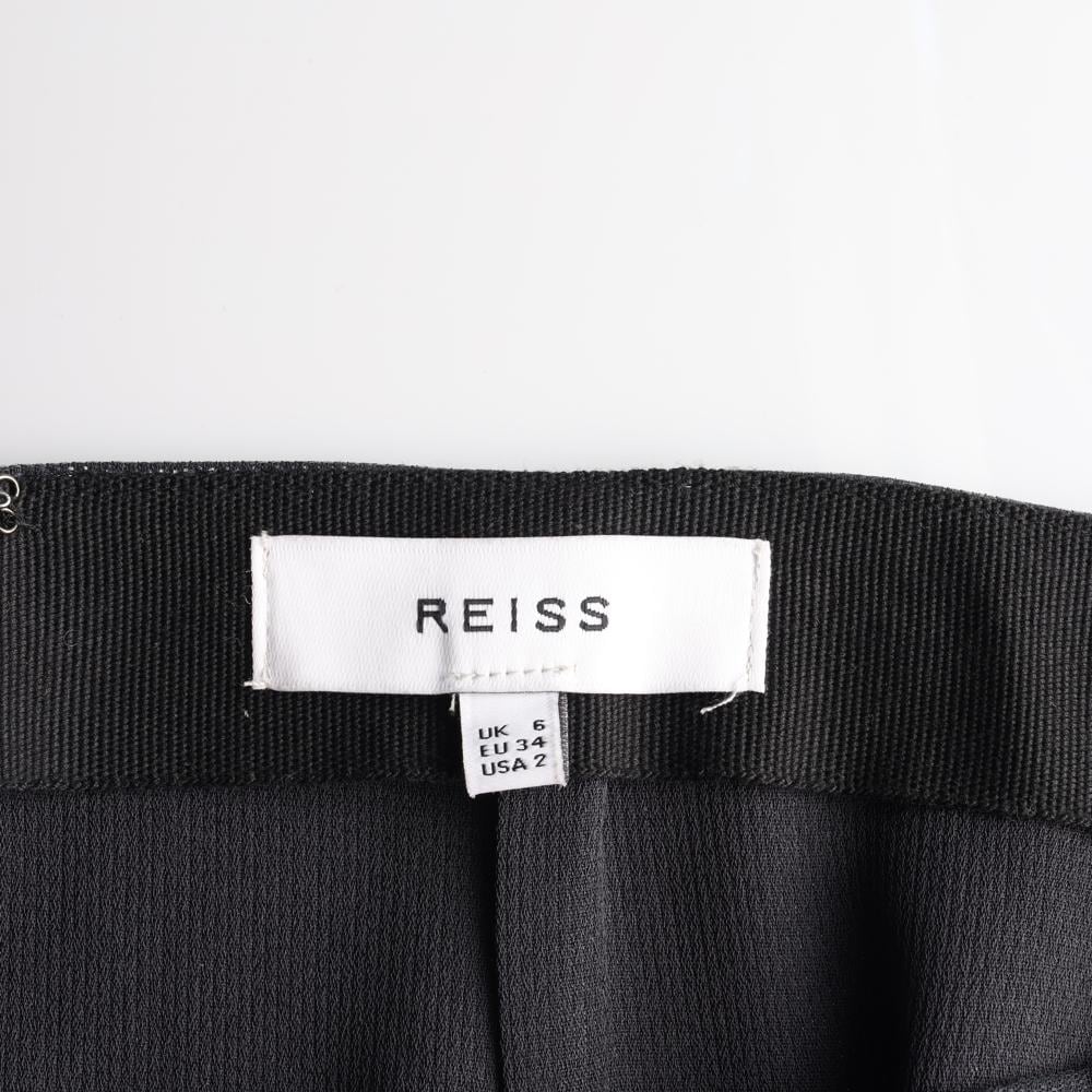 REISS리스 블랙 펄 슬릿 셔링 미디 스커트 치마 상세 이미지 6