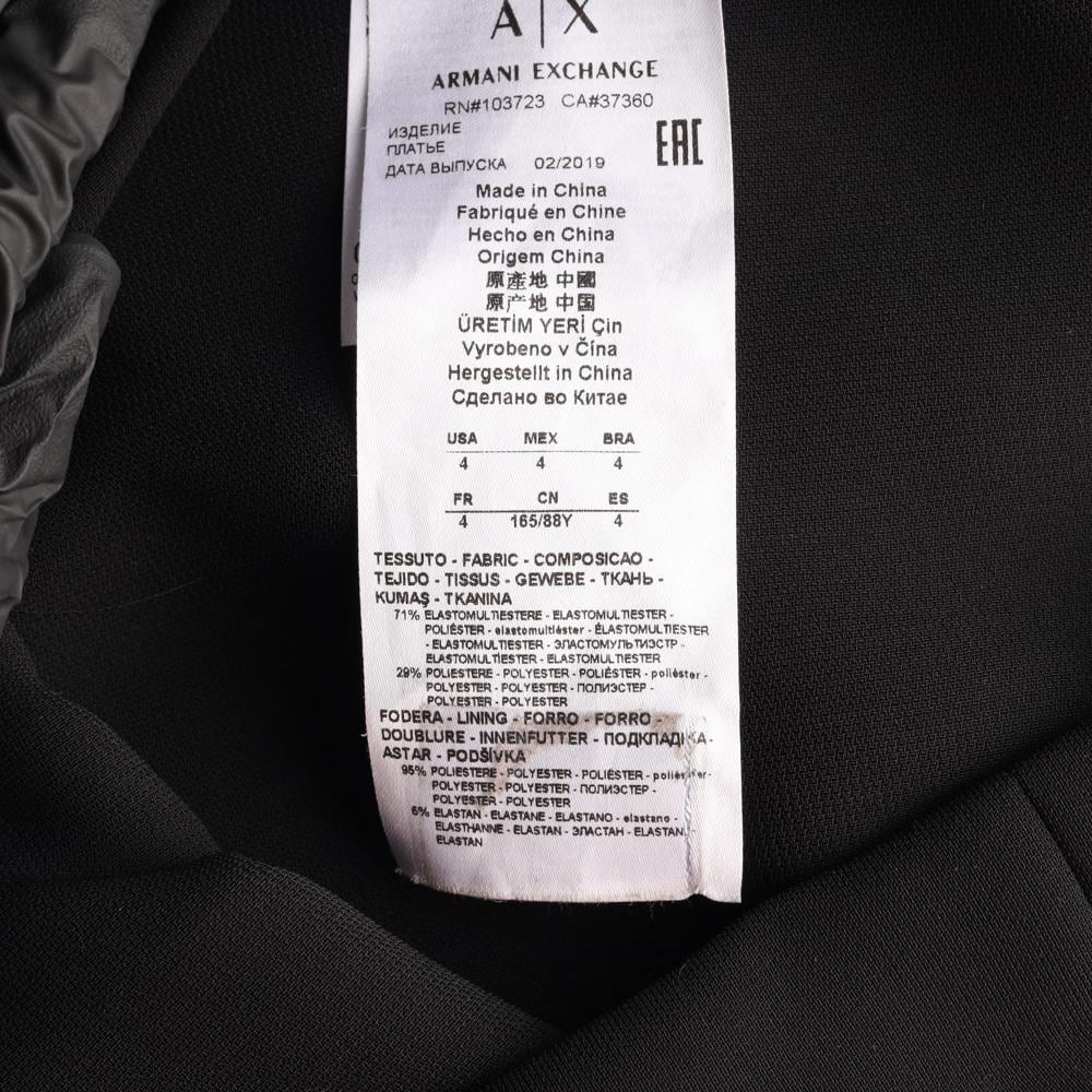아르마니 익스체인지 블랙 빅링 리본 반팔 랩 원피스 드레스 상세 이미지 7