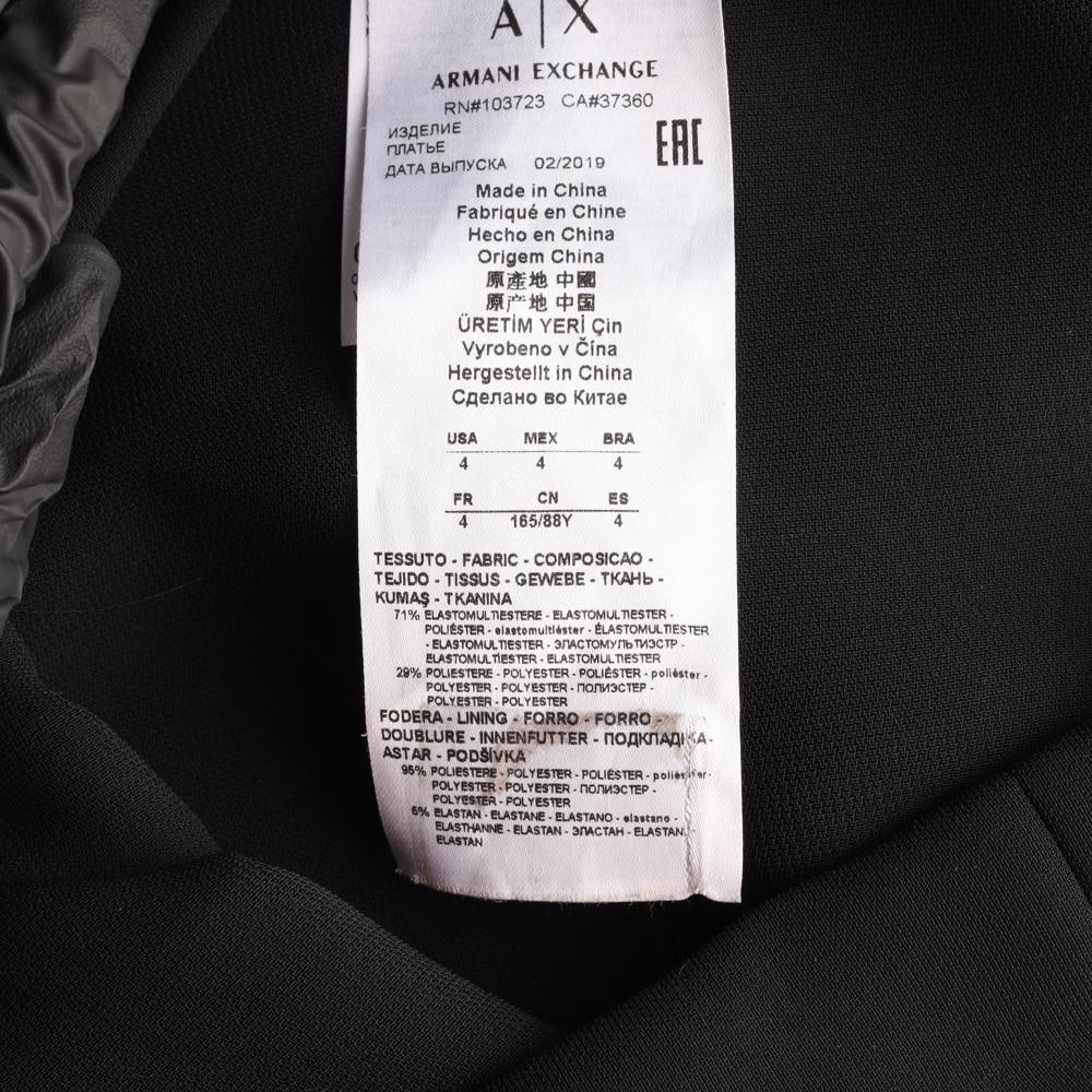 아르마니 익스체인지 블랙 빅링 리본 반팔 랩 원피스 드레스 이미지 7
