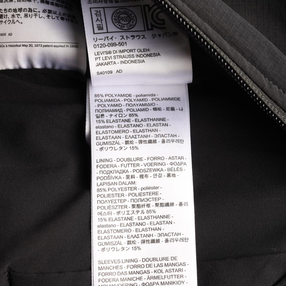 리바이스 커뮤터 2WAY 지퍼 블랙 블루종 바람막이 집업 재킷 상세 이미지 7
