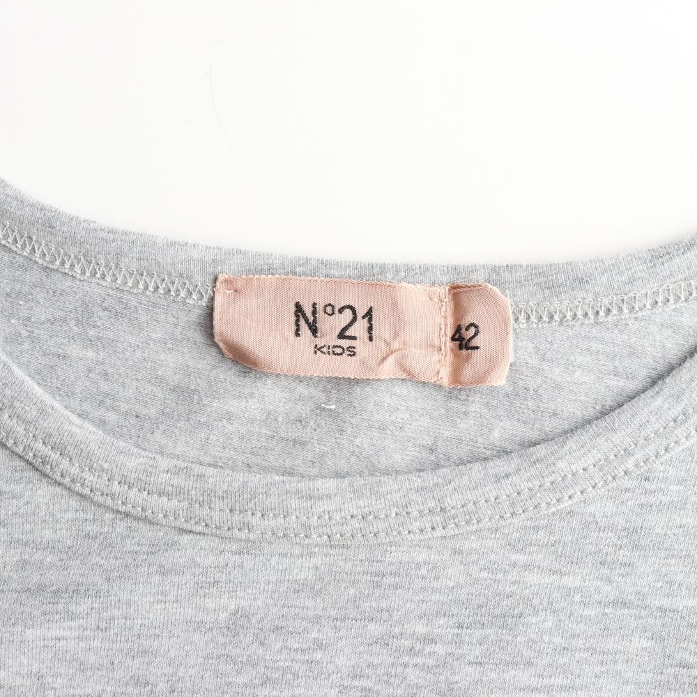 N.21 그레이 빈티지로고 반팔 티셔츠 이미지 5