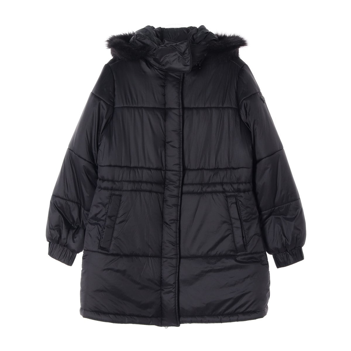 엠포리오 아르마니 블랙 퍼 후드 패딩 점퍼 상세 이미지 1