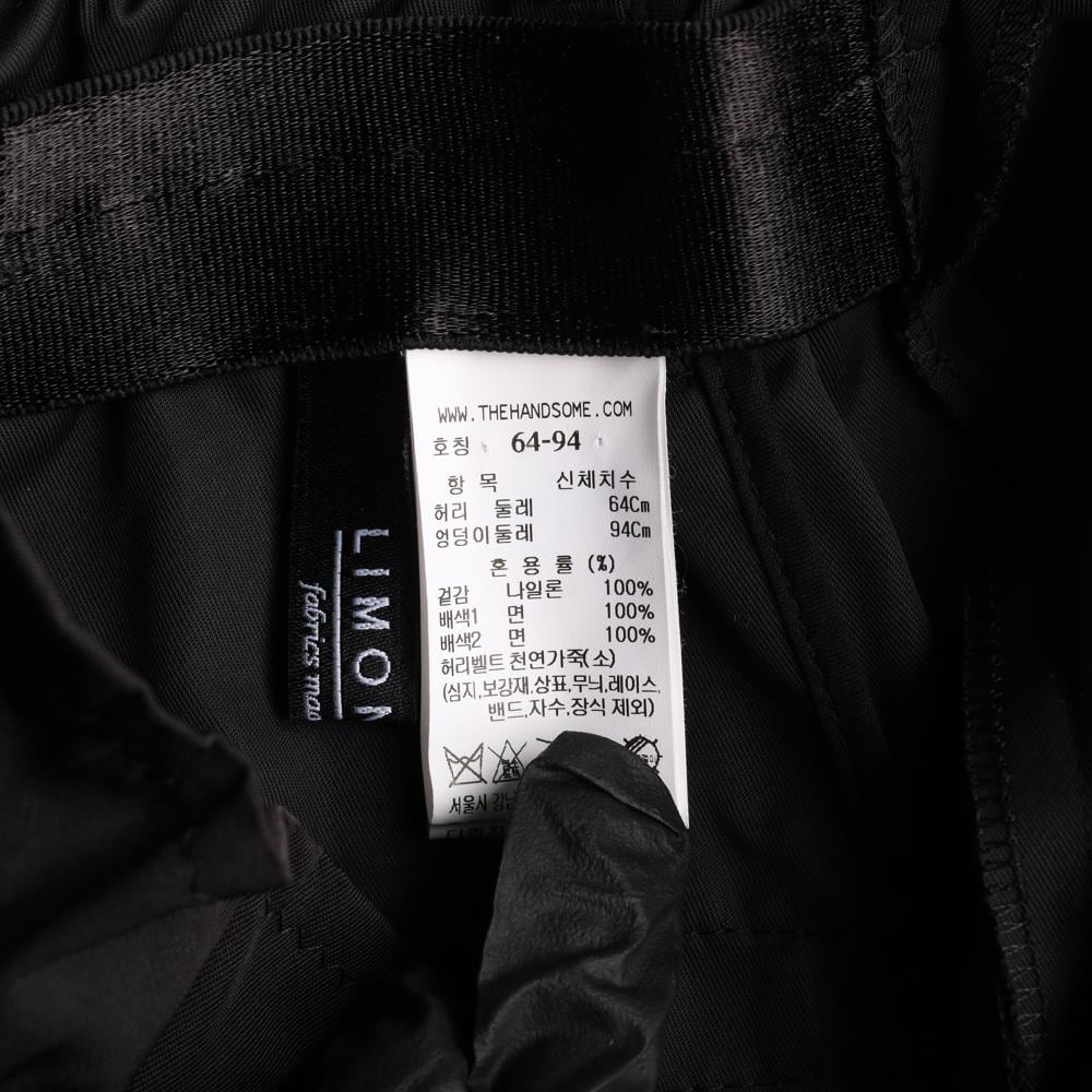 타임 블랙 투핀턱 밴딩 쇼츠 반바지 나일론 슬랙스 상세 이미지 6