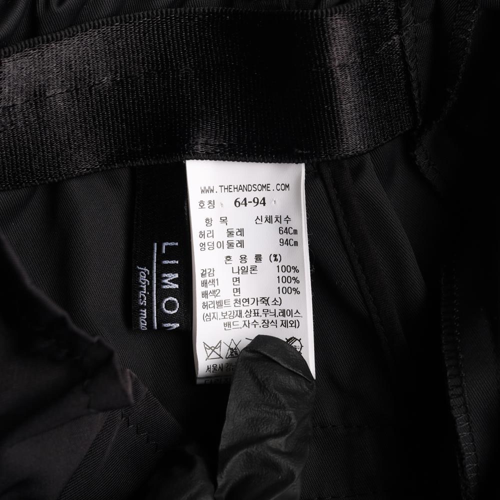 타임 블랙 투핀턱 밴딩 쇼츠 반바지 나일론 슬랙스 이미지 6