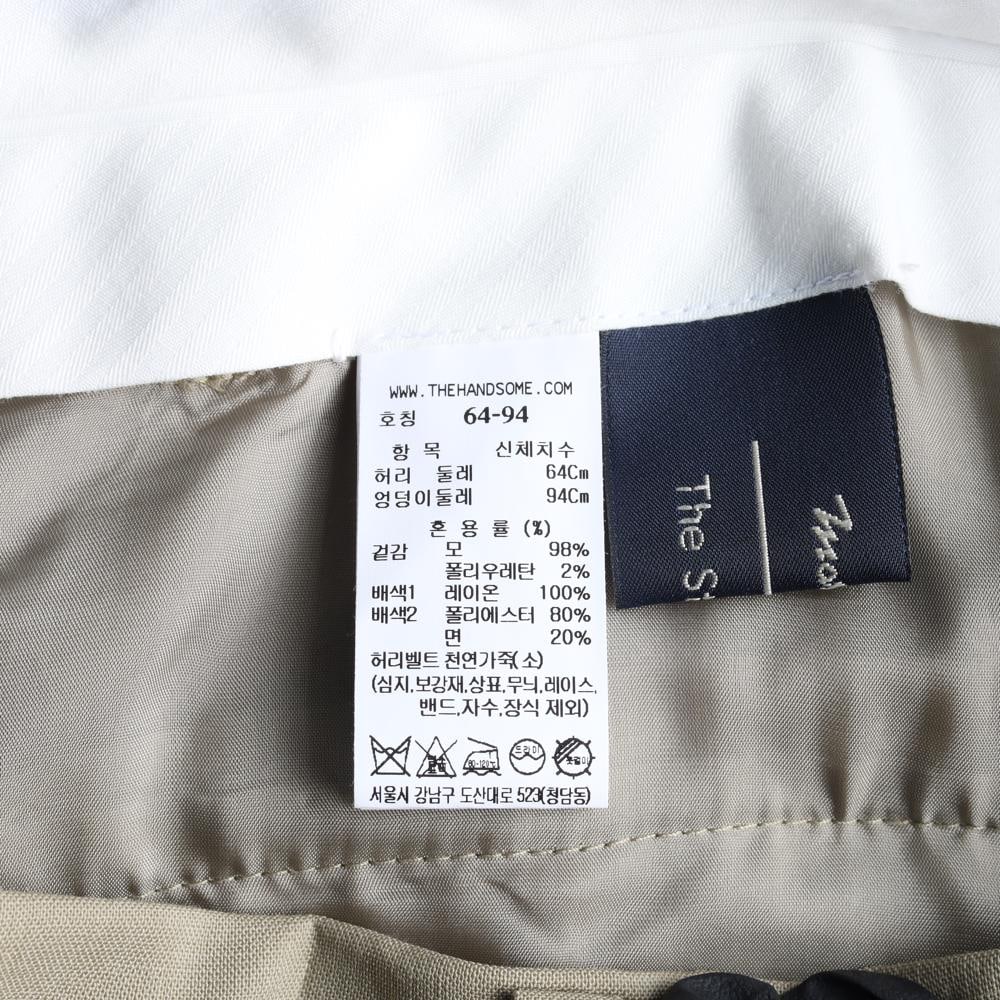 타임 울98% 카키베이지 와이드 슬랙스 팬츠 이미지 7