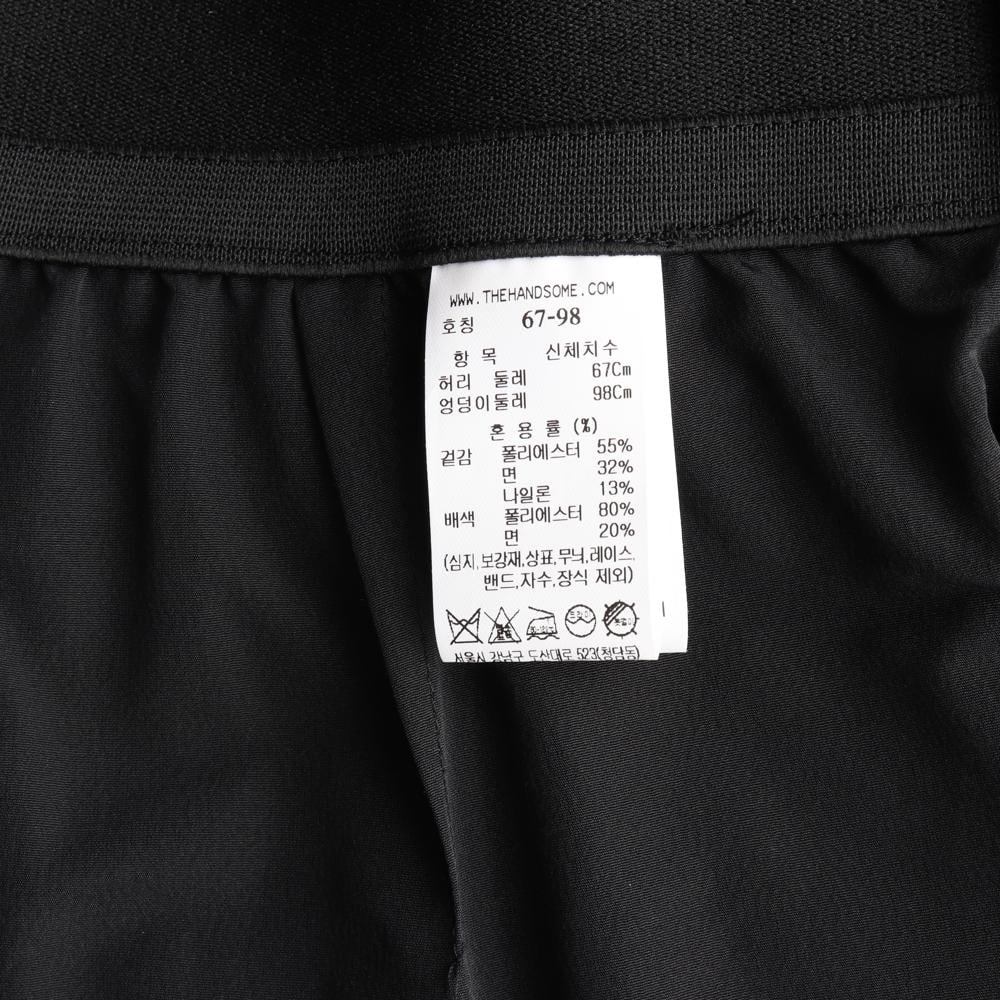 타임 블랙 넓은 밴딩 와이드팬츠 바지 이미지 7