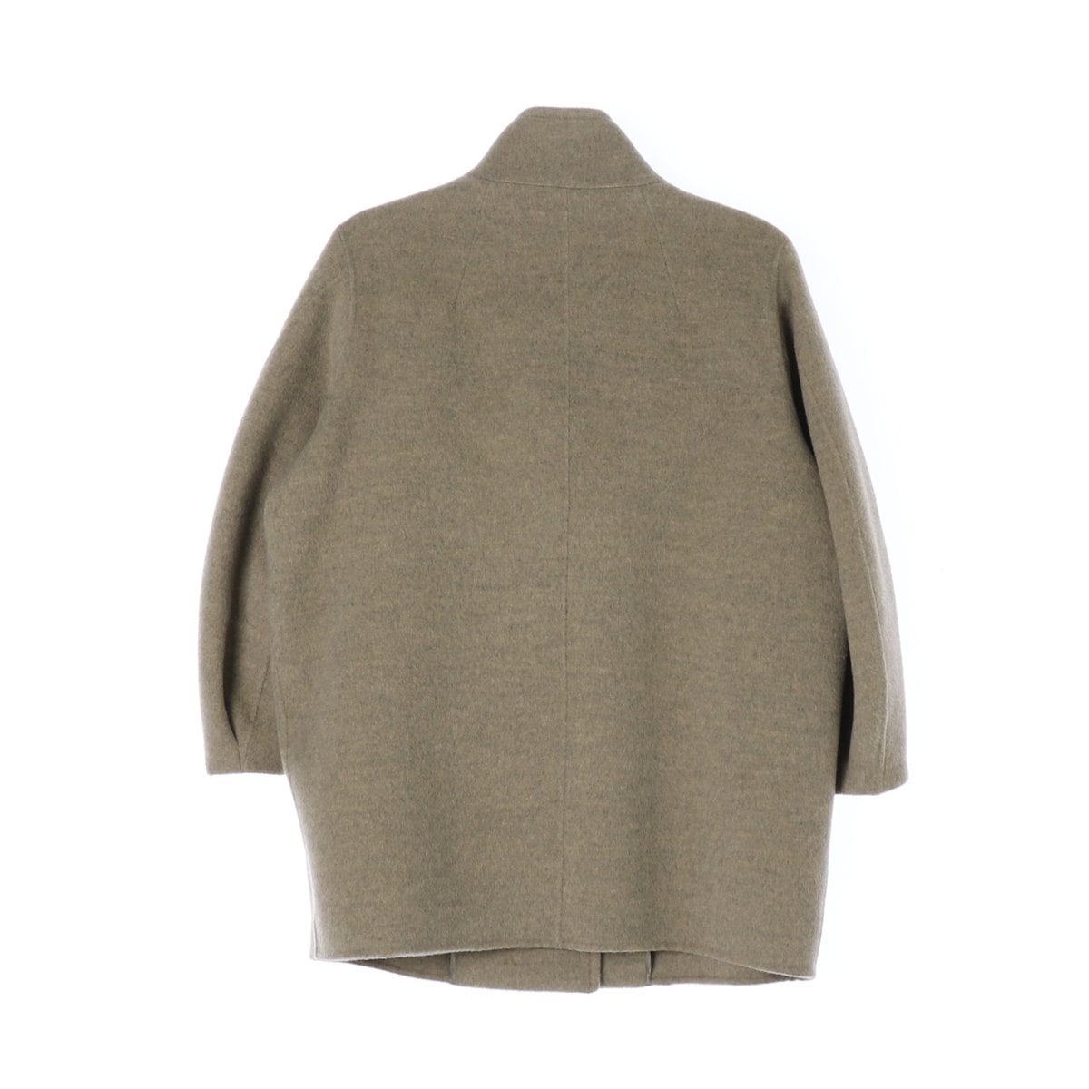 오브제 22FW 울캐시미어100% 올리브그린 하이넥 더블 하프 코트 셋업 상의 상세 이미지 5