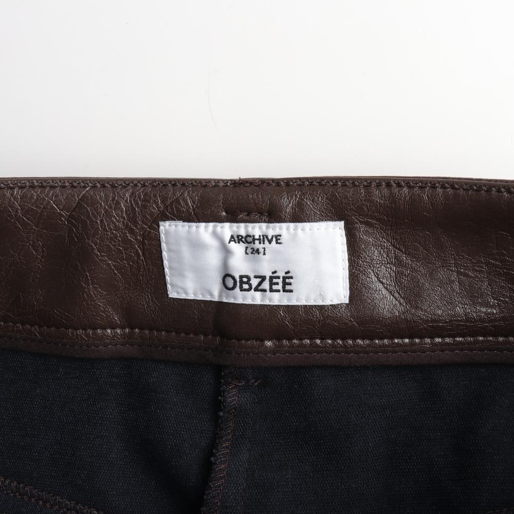 오브제 23FW 다크브라운 벨트세트 레더 가죽 팬츠 바지 슬랙스 이미지 6