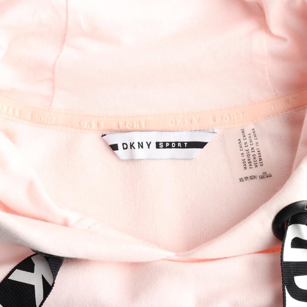 DKNY디케이엔와이 연핑크 로고 스트랩 후디 후드티 상세 이미지 5