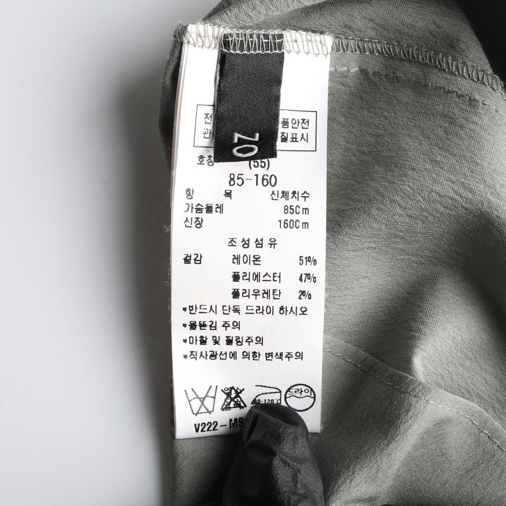 ZOOC주크 카키그레이 빅카라 긴팔 셔츠 블라우스 상세 이미지 6
