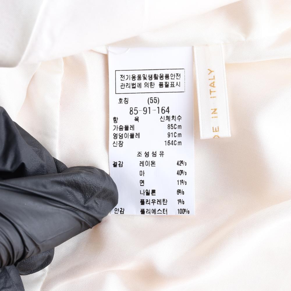 모조에스핀 린넨 큐빅 빅버튼 오렌지 트위드 숏 싱글재킷 이미지 7