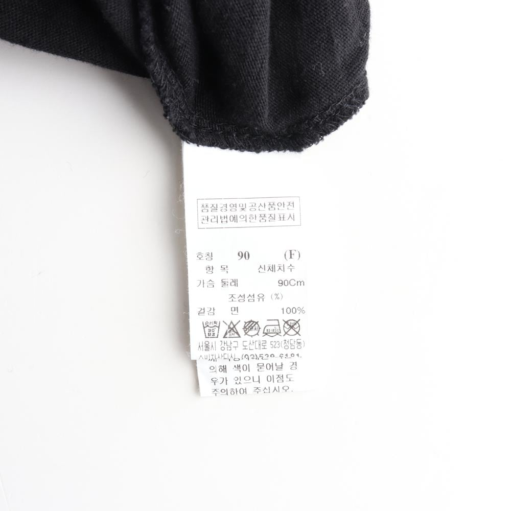 시스템 블랙 LOVE 프린팅 반팔 롱 티셔츠 상세 이미지 6